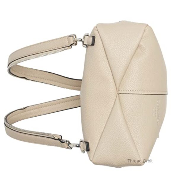 Vegan Leather Convertible Sling Backpack, 2 Pockets, Daypack Design main image 4